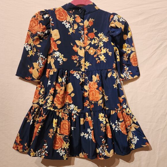 Janie and & Jack Girls The Cleo Blue Floral Smocked Dress Size 2T Toddler - Picture 1 of 5